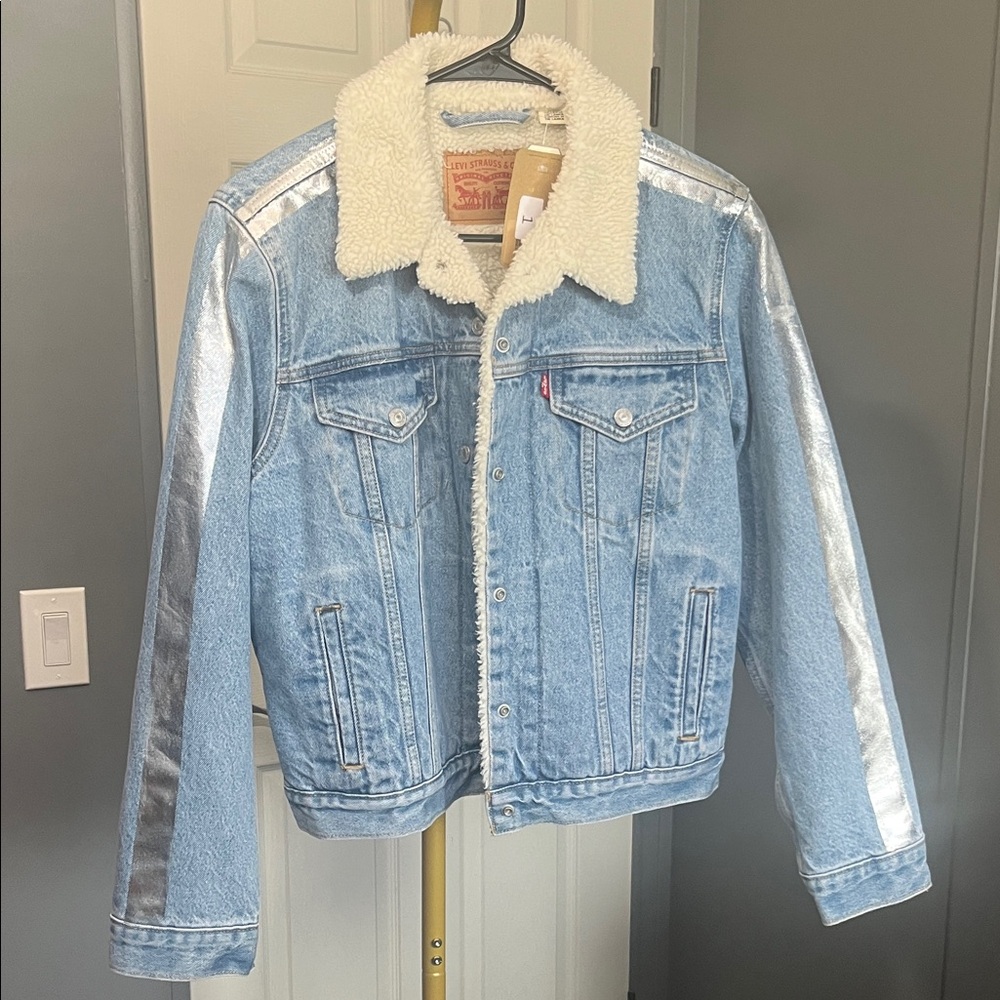 Levi's Blue Denim Jacket with Silver Accents